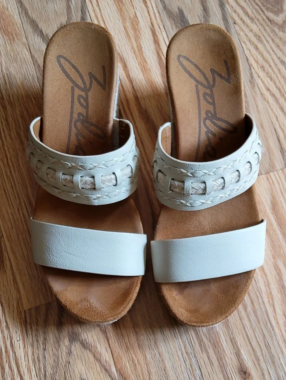 ZODIAC POPPY PERL PLATFORM WEDGE ESPADRILLE SANDALS SIZE 6M